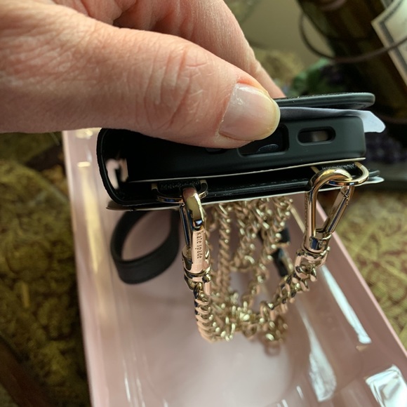 Kate Spade Glitter iPhone 12 mini removable magnetic case/card snap Crosby - Picture 8 of 16